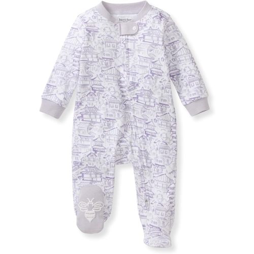 Burt's Bees Baby Girls' Organic Cotton, Sleep and Play Footed Pajamas