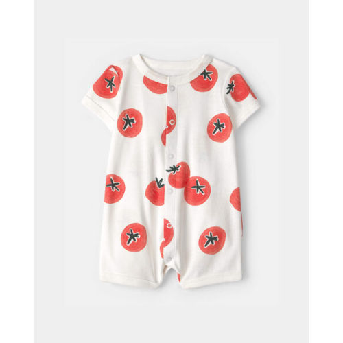 Baby Boy Tomato Romper - Red/Cream | Carter's