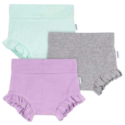 3-Pack Baby Girls Aqua, Gray & Purple Bubble Shorts – Gerber Childrenswear