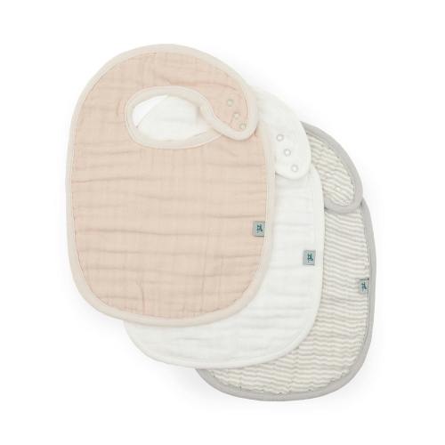 Organic Cotton Muslin Classic Bib 3 Pack - Rosie