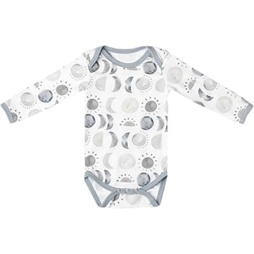 Copper Pearl Long Sleeve Bodysuit Baby: Ultra Soft Baby for Newborns, Boys, and Girls - Stylish, Comfortable, Overlap Shoulders, Premium Knit Fabric - 3-6 Months, Eclipse