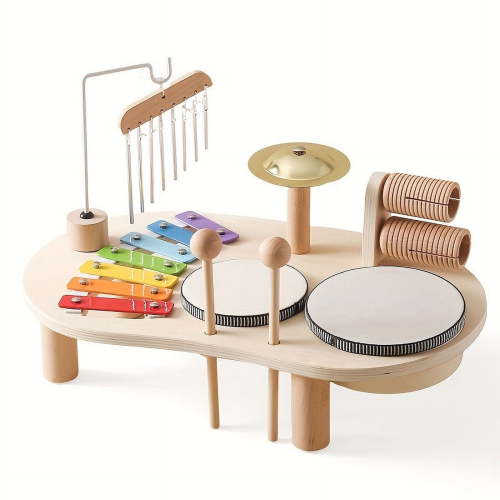OUSITAID Early Learning Multifunctional Music Table Toy - Portable Percussion Playset for Youngsters Educational Musical Enlightenment