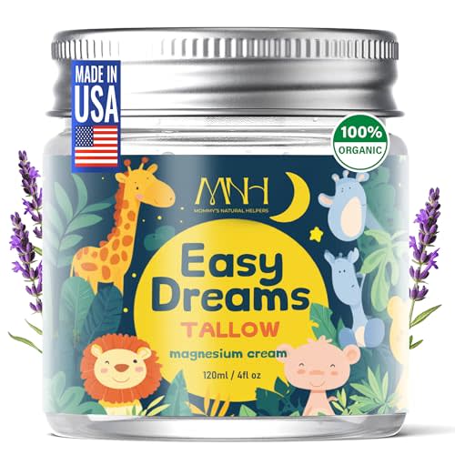 Magnesium Lotion for Kids, Tallow Based Magnesium Lotion For Sleep, Lavender Scented | No Melatonin Sleep Aid | Arnica Cream, Eczema Cream for Kids, Sudocrem | Organic, Made in USA, 2 Month Supply