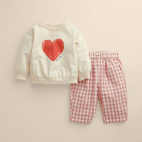 Toddler Little Co. by Lauren Conrad 2-pc. Heart Crew & Pull-On Pants Set