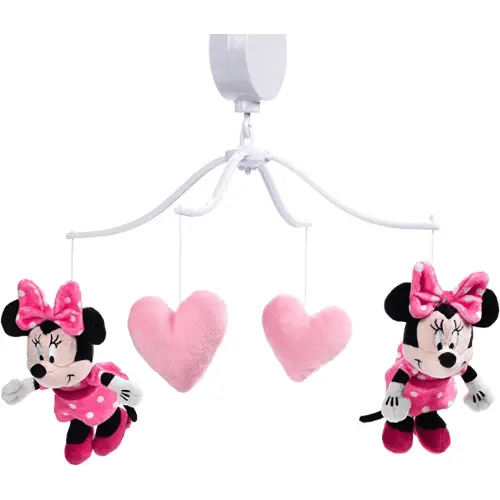 Lambs & Ivy Disney Baby Minnie Mouse Love Pink Musical Baby Crib Mobile Soother