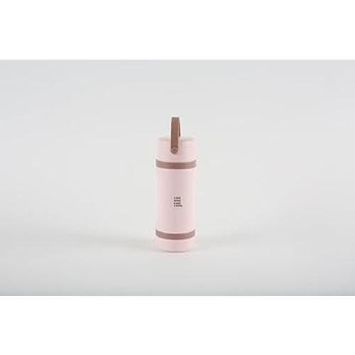 Jili All-in-One Baby Bottle, Insulated Stainless Steel Bottle with Formula Container, Anti-Colic Nipple, and Leak-Proof Lid, Baby Essentials for Travel, BPA and Phthalates-Free, Rose, 8 oz.