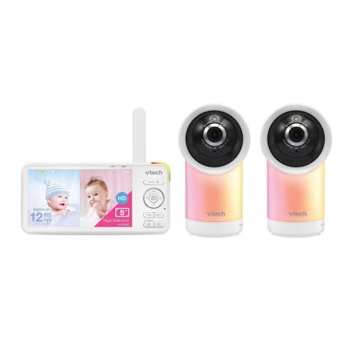 VTech 2 Camera 5" HD Smart Pan & Tilt Video Baby Monitor