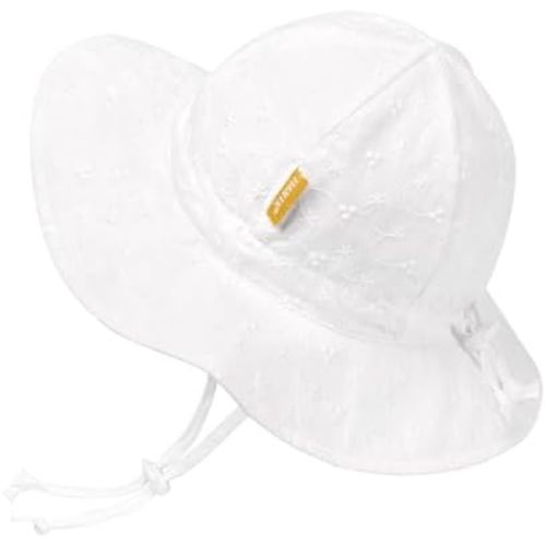 Baby Girl Sun Hat with UPF 50+ Outdoor Adjustable Toddler Beach Hat with Wide Brim Bucket Hats for Kids