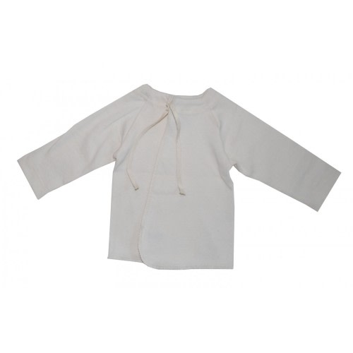 Cosilana Organic Wool/ Silk Wraparound Shirt with Ties