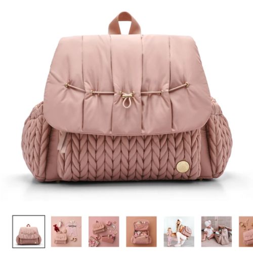 Levy Backpack Diaper Bag- Dusty Rose