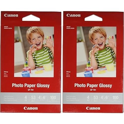 Canon Glossy Photo Paper, 4"x6", 100 Sheets | Pack of 2 | Model 1433C001