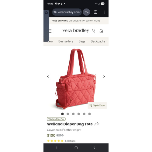Welland Diaper Bag Tote - Featherweight | Vera Bradley