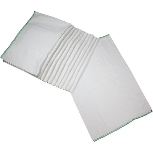 OsoCozy - Prefold Cloth Diapers (1 Dz) - Soft, Absorbent Durable Diaper Service Quality Prefolds. 100% Cotton - 14.5"x21", Fits 15-30 Lbs. - (Regular 4x6x4)