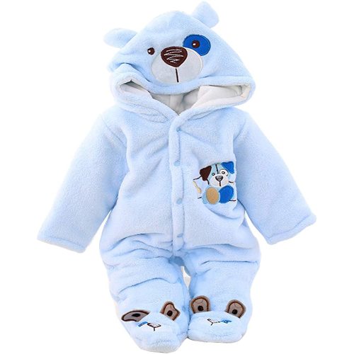 Gaorui Newborn Baby Jumpsuit Outfit Hoody Coat Winter Infant Rompers Toddler Clothing Bodysuit