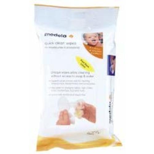 Medela Quick Clean Breast Pump and Accessory Wipes, 24 Count Resealable Pack, Convenient and Hygienic On the Go Cleaning for Tables, Countertops, Chairs, and More
