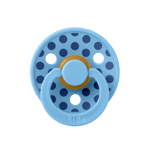 BIBS STUDIO Polka Pacifier | Breeze/Cornflower | Latex – Bibsworld store US