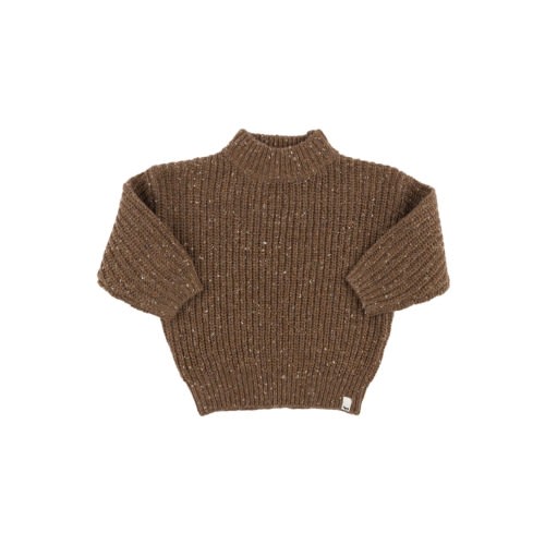Speckle Knit Grandpa Knitted Pullover