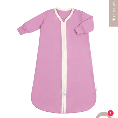 Long Sleeve Organic Cotton Rib Knit Sleeper Bag TOG 1.5 | CastleWare