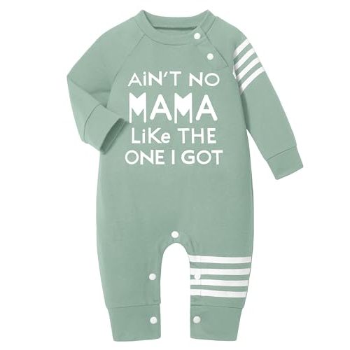 Baby Boy Clothes Infant Mamas Print Romper Stripe Sleeve Outfits Fall Winter Baby Clothing Jumpsuit