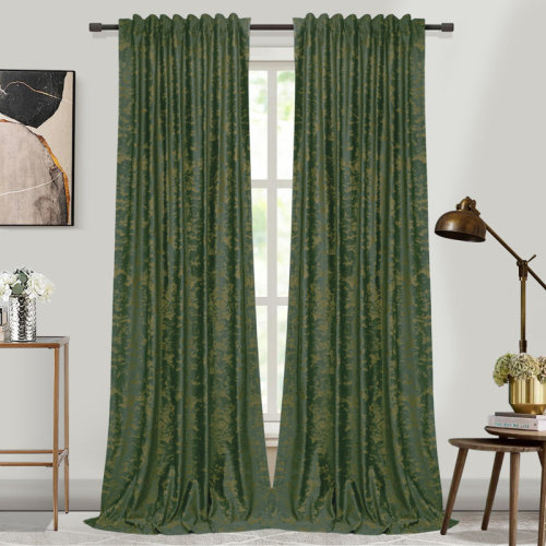 Everly Quinn Kanab Velvet Room Darkening Curtain Pair & Reviews | Wayfair