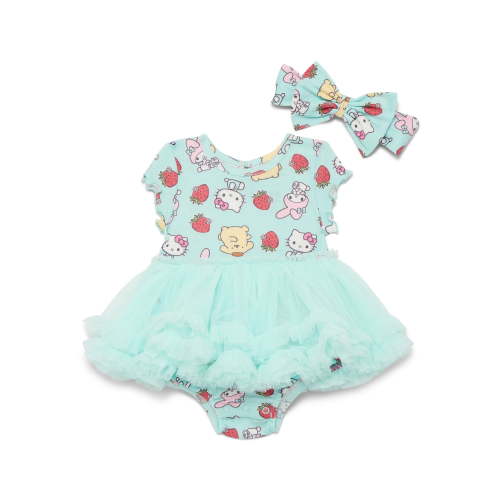 Hello Kitty and Friends Baby Girls Tutu Bodysuit with Matching Headband, 2-Piece, Sizes Newborn-24M