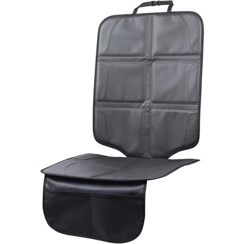 Car Seat Protector,Extra Thick Car Seat Covers Non-Slip Waterproof Mat Pad Leaving No Imprints Marks for Child Baby Pet Truck SUV Automobile (Black-A)