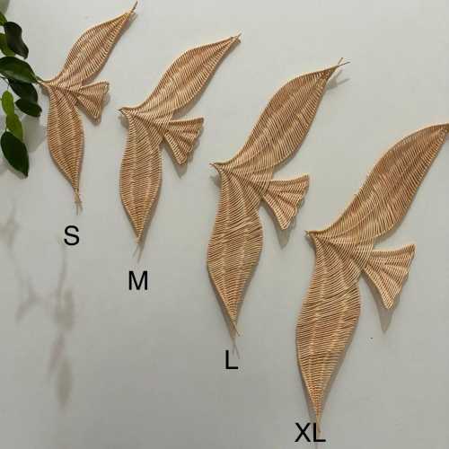 Rattan Swallow Bird Wall Decor, Boho Decor, Nursery Wall Hanging