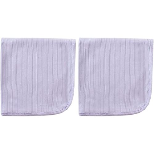 Touched by Nature Unisex Baby Organic Cotton Swaddle, Receiving and Multi-Purpose Blanket, Lavender, One Size (Pack of 2)