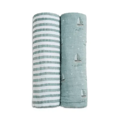 Cotton Muslin Swaddle Blankets, 2 Pack