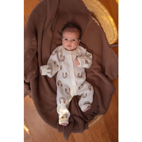 Knit Classic Romper | Western Horse Shoe – Little and Fern
