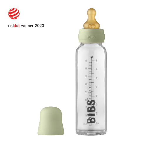 Baby Glass Bottle Complete Set 225ml - Sage