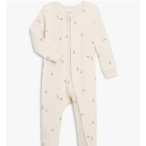 Colored Organics Baby Zip-Up Footed Sleeper with 2-Way Zipper - Organic Cotton Pajamas