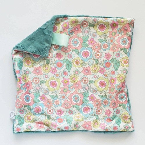 Retro Floral Lovey, Minky Lovey, Faux Fur Lovey, Floral Lovey, Blue Lovey, Green Lovey, Beige Lovey, Blush Lovey, Orange, Peach, Vintage