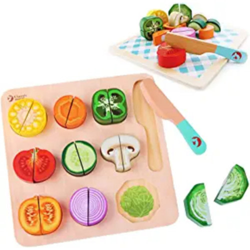 Classic World Wooden Vegetable Cutting Puzzle