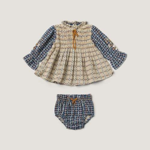 Lali Little Parvati Set with Bloomers in Double-Sided Yarn Dye – Littles of Cary