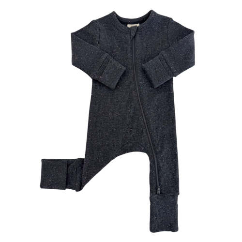 Charcoal Speckle / 2-Way Zip Romper- 6M – SIIX COLLECTION