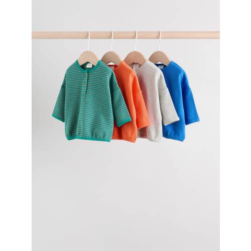 Bright Baby Long Sleeve T-Shirts 4 Pack (0mths-2yrs)