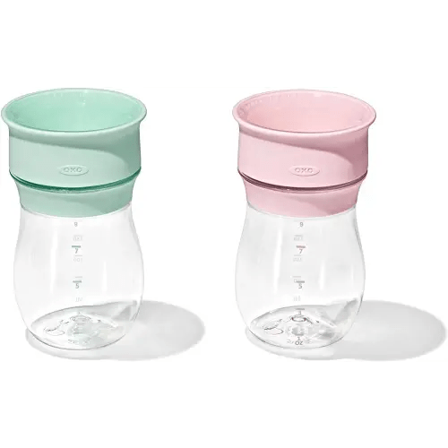 OXO Tot Transitions 360 Cup 9 Oz. - Opal and Blossom - 2 pack