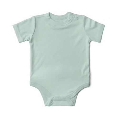 Goumikids Viscose Made from Bamboo + Organic Cotton Short-Sleeve Baby Bodysuit, Color: Swell, Size: 3-6m