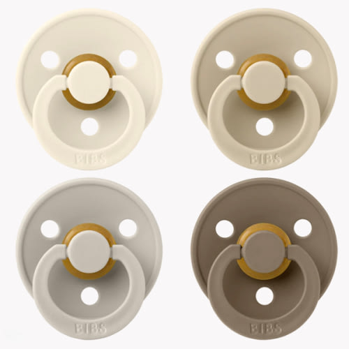 Colour Pacifiers 4 Pack - Ivory/Sand/Vanilla/Dark Oak