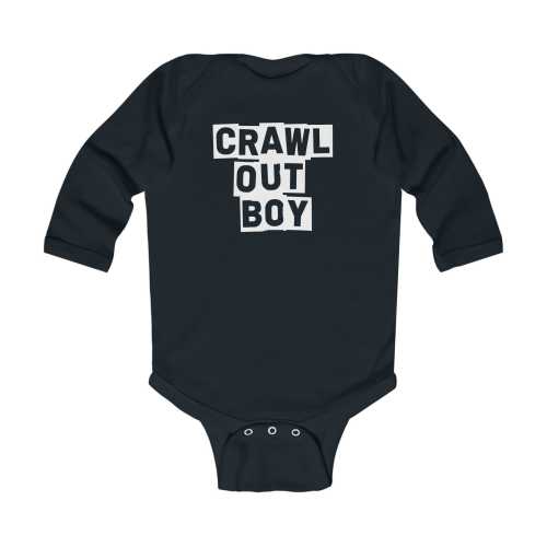 Crawl Out Boy - Long Sleeve Onesie – ElderEmo.com