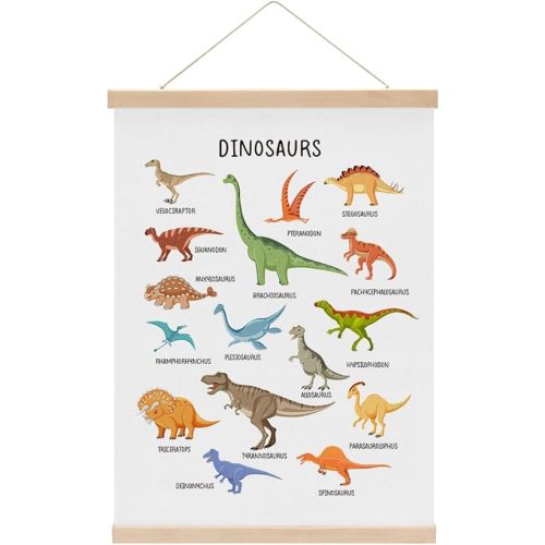 CQM Dinosaur Poster, Art Prints, Dinosaur Room Decor for Boys, Dinosaurs Decor for Classroom Boys Room Nursery Playroom, Educational Hanging Wall Decors Dinosaurs Banner Paintings Wall Decors