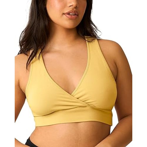 Kindred Bravely French Terry Nursing Bra for Breastfeeding and Sleep, Racerback Crossover, Soft and Stretchy Maternity Bra