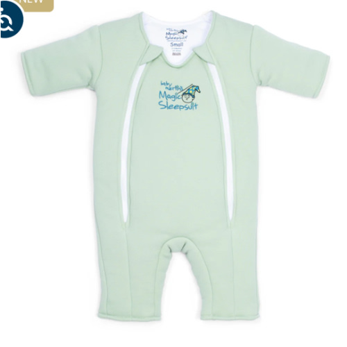 Sage Green Baby Merlin’s Magic Sleepsuit – 100% Cotton Sleep Solution