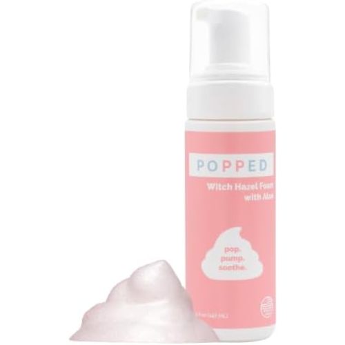 Popped Postpartum Witch Hazel Foam with Aloe, Perineal Healing, 5 fl oz