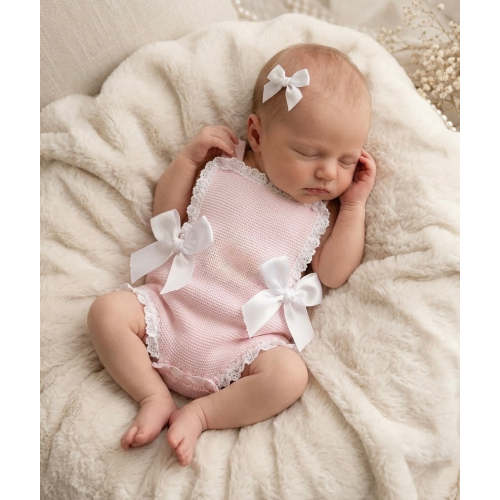 Knitted Spanish Overalls - Pink
