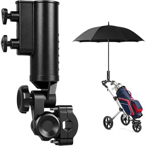 Upgraded Heavy Duty Universal Golf Push Cart Umbrella Holder