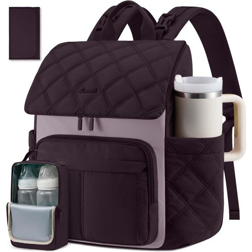 LOVEVOOK Diaper Bag Backpack With Large Capacity Cup Pocket