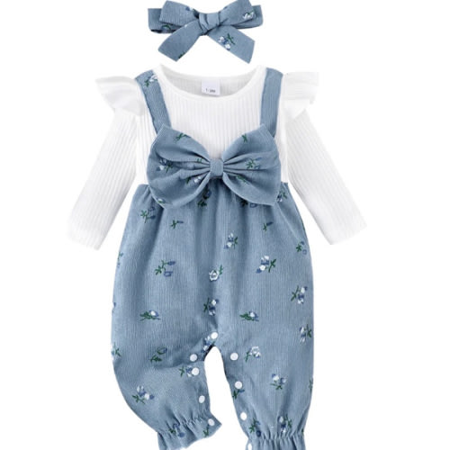 HARLOW Floral Bowtie Jumpsuit - Hazel & Bo