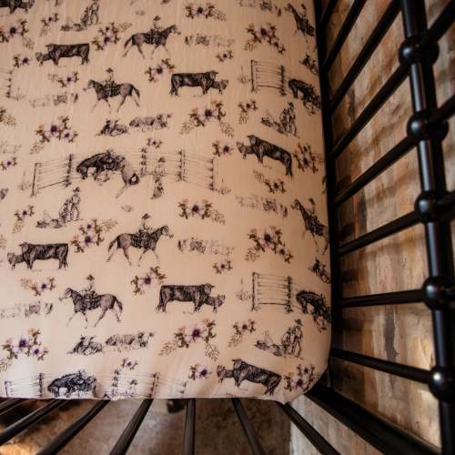 Western Serenity Bamboo Muslin Crib Sheet – Cowkid Clothing Company